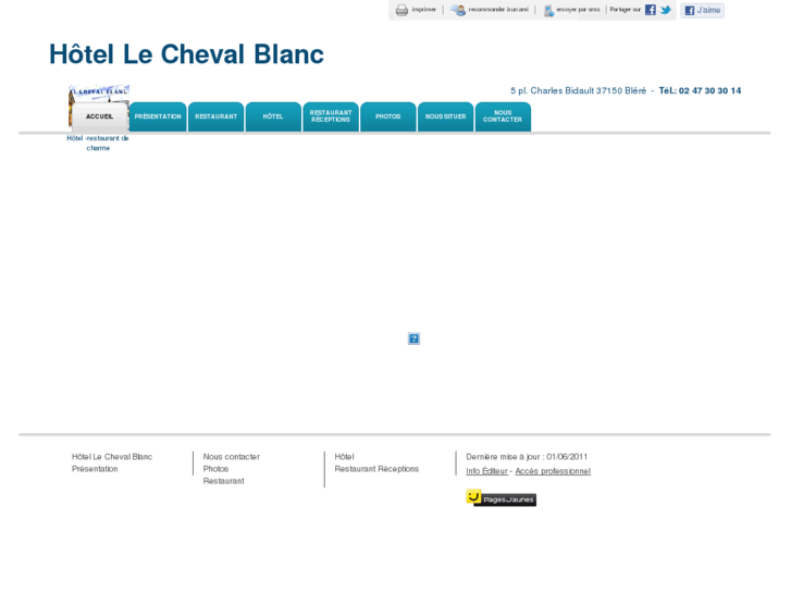 www.lechevalblancblere.com