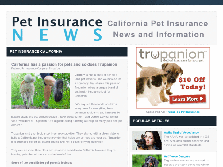 www.petinsurancecalifornia.com