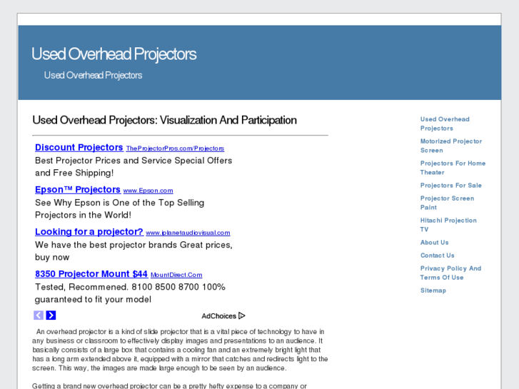 www.usedoverheadprojectors.org