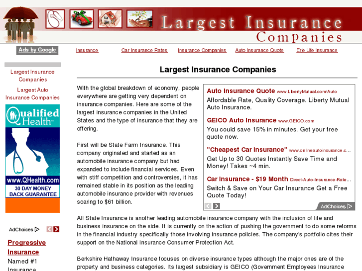 www.largestinsurancecompanies.net