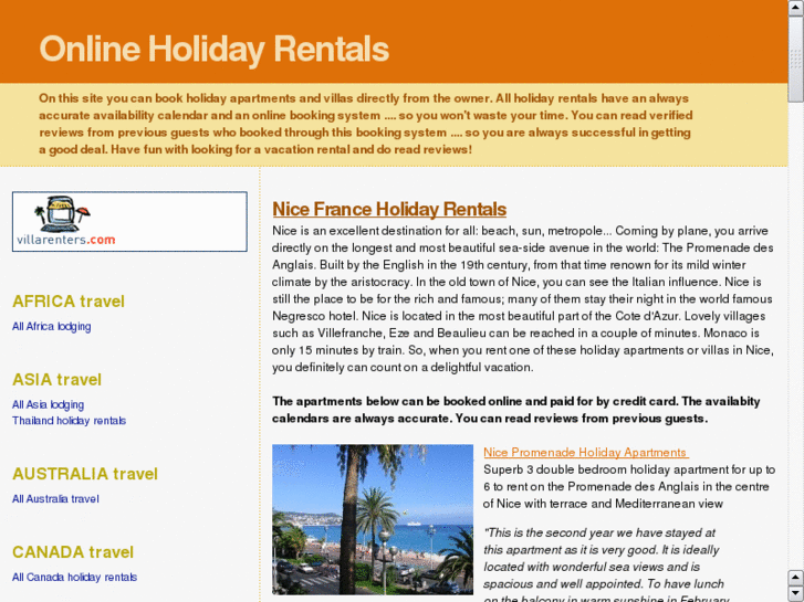 www.niceholidaylettings.com