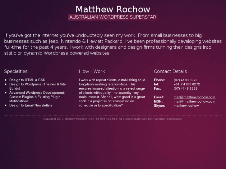 www.matthewrochow.com