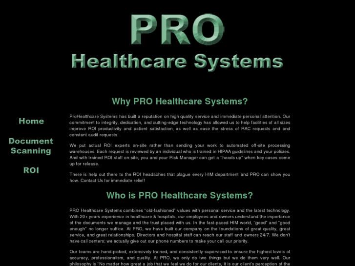 www.prohealthcaresystems.com