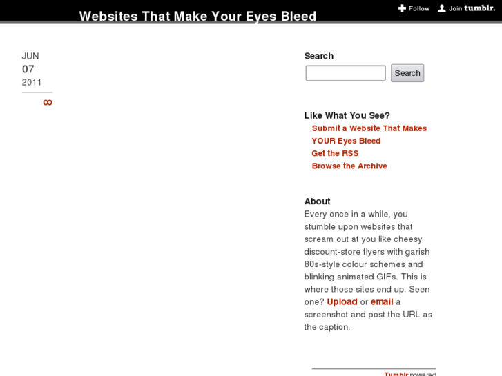 www.websitesthatmakeyoureyesbleed.com