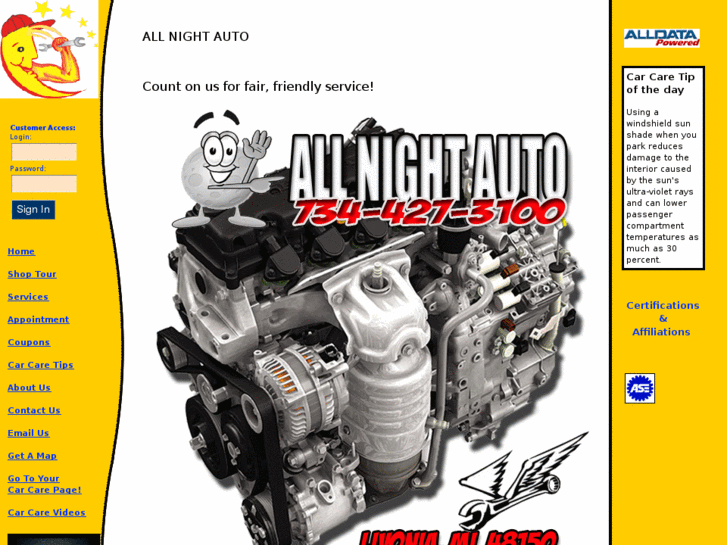 www.allnightautolivonia.com