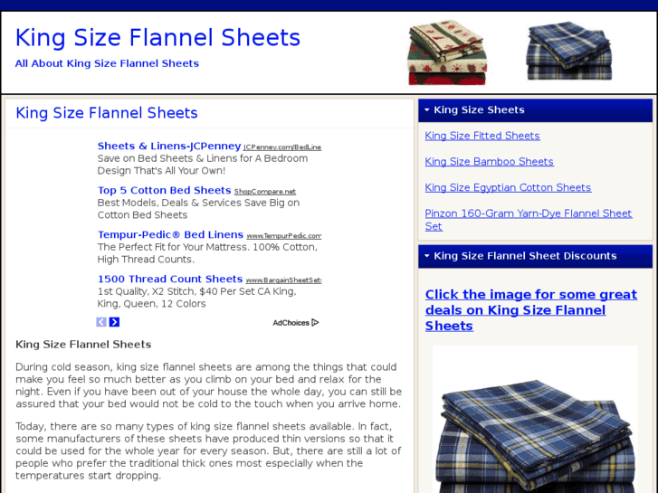 www.kingsizeflannelsheets.net