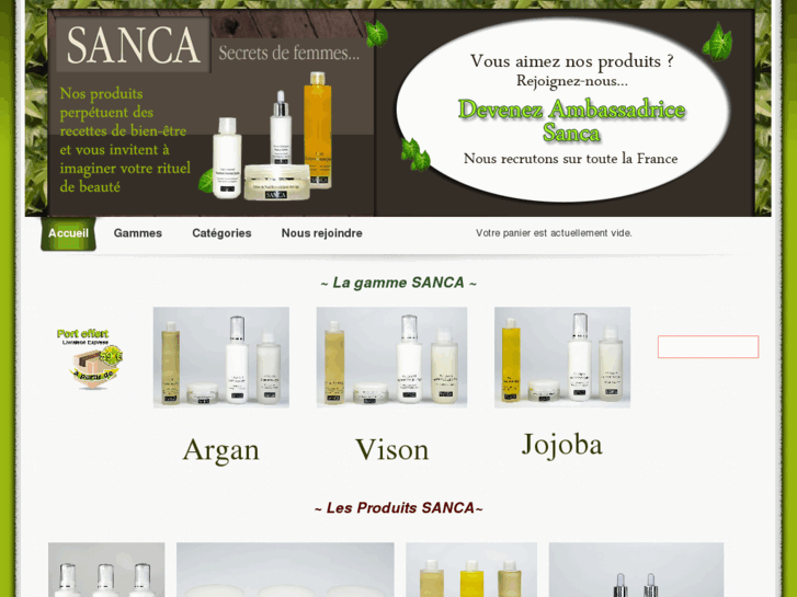 www.cosmetiques-sanca.fr