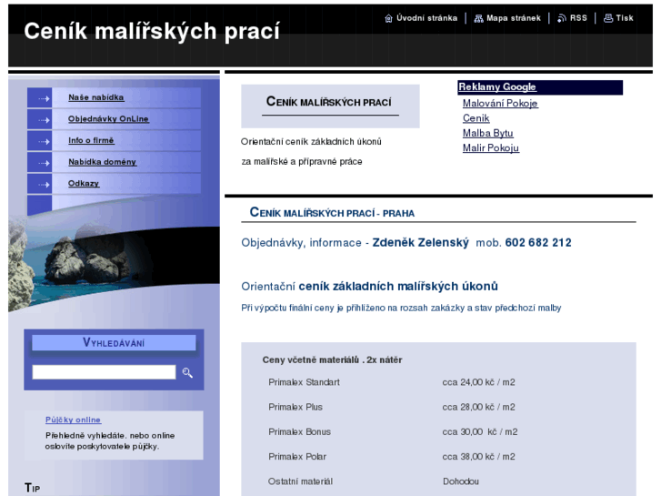 www.cenikmalirskychpraci.cz