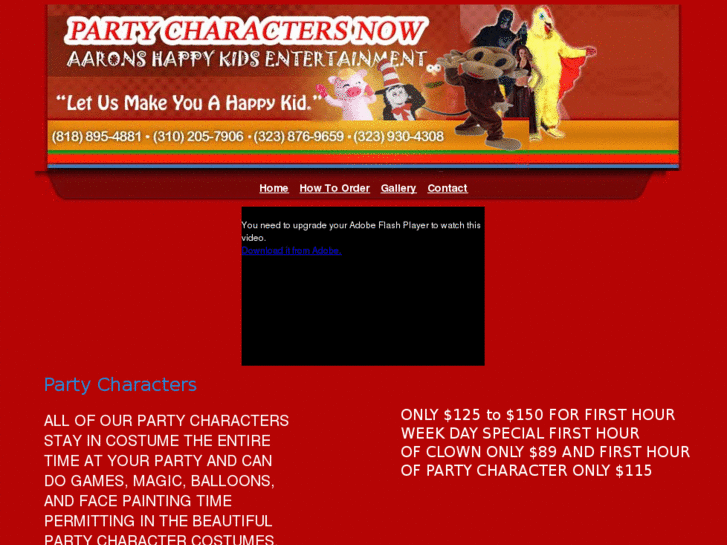 www.partycharactersnow.com