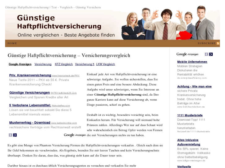 www.guenstigehaftpflichtversicherung.info