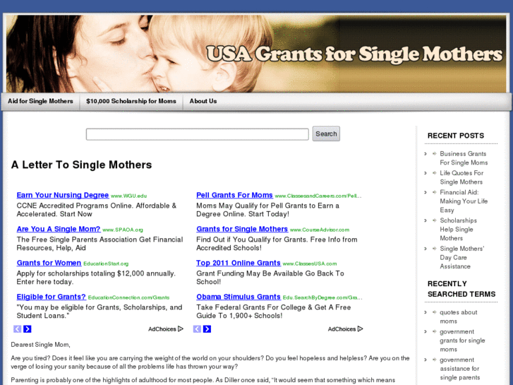www.usagrantsforsinglemothers.com