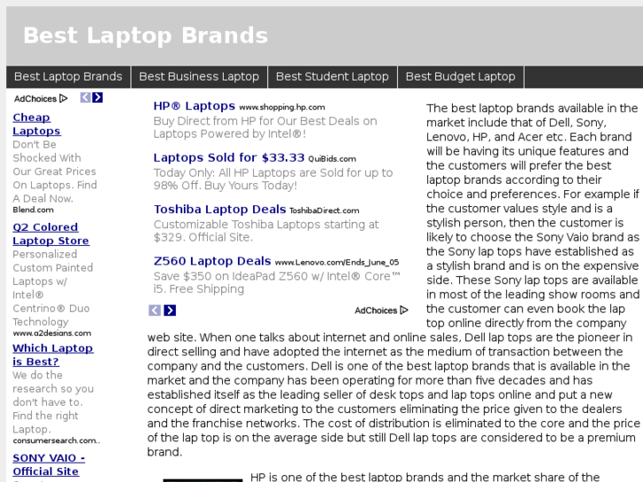 www.bestlaptopbrands.net