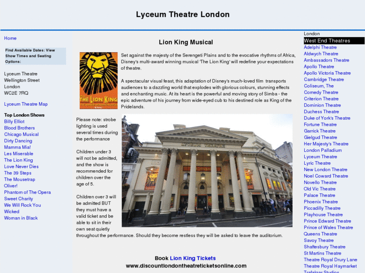 www.lyceumtheatrelondon.co.uk