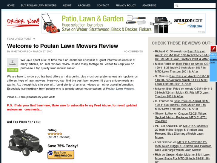 www.poulanlawnmowers.org