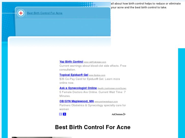 www.bestbirthcontrolforacne.com