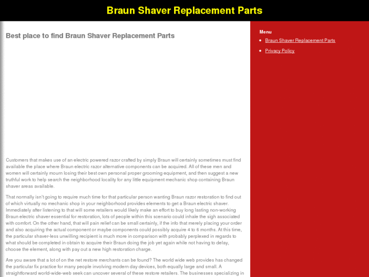 www.braunshaverreplacementparts.info