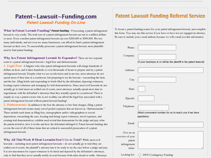 www.patent-lawsuit-funding.com