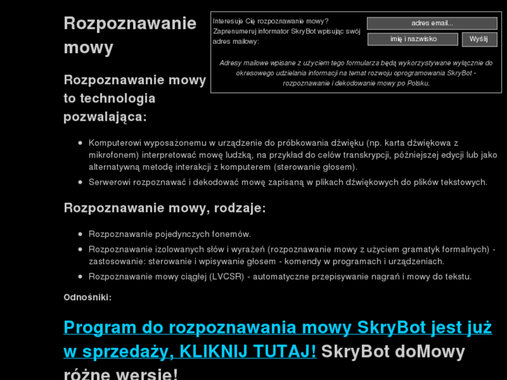 www.rozpoznawaniemowy.com