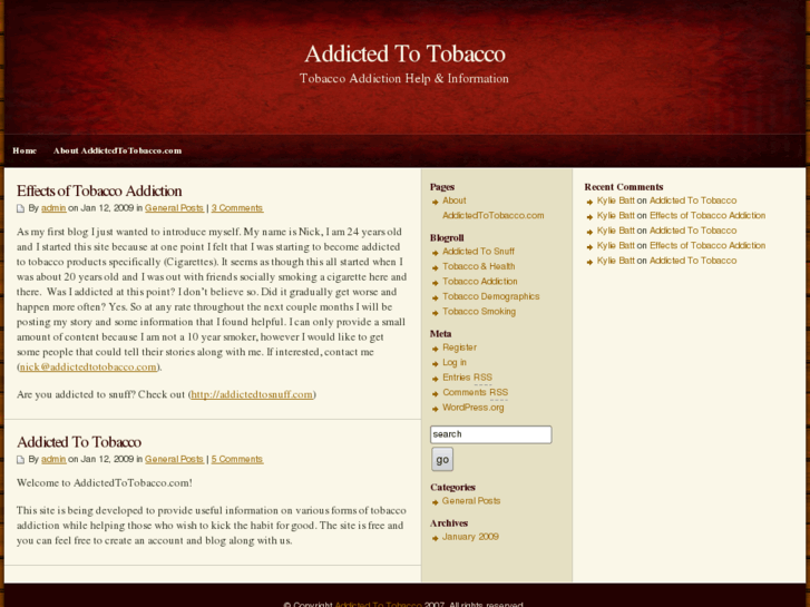 www.addicted2tobacco.com