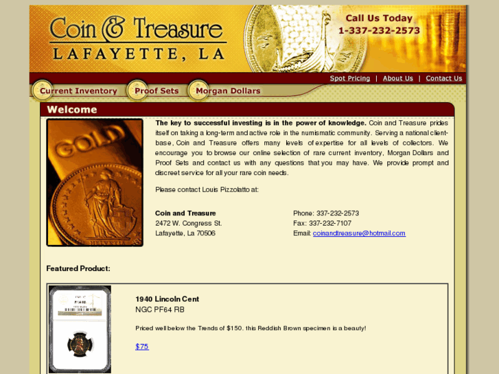 www.coinandtreasurelouisiana.com