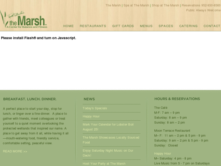 www.dineatthemarsh.com