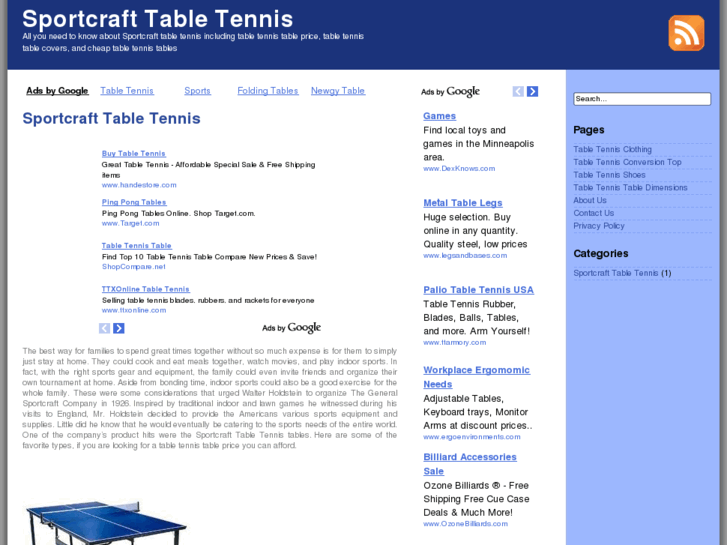 www.sportcrafttabletennis.net