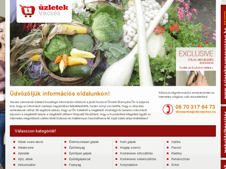 www.uzletekvecses.hu