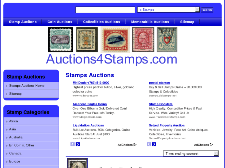 www.auctions4stamps.com