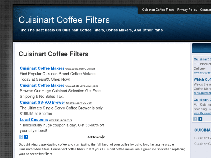 www.cuisinartcoffeefilters.com