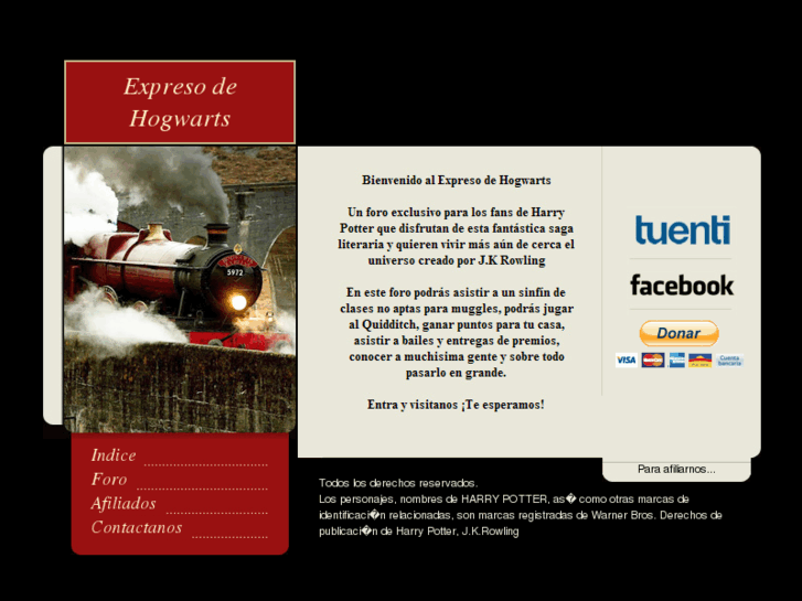 www.expresodehogwarts.es