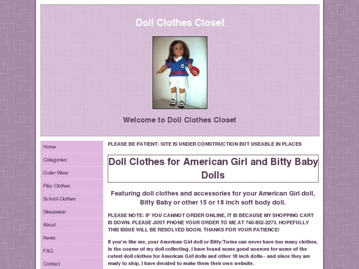 www.doll-clothes-closet.com