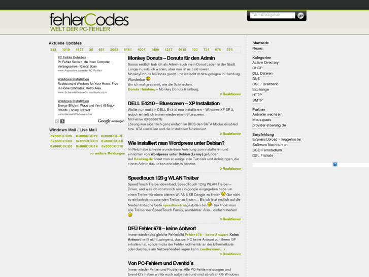 www.fehlercodes.com