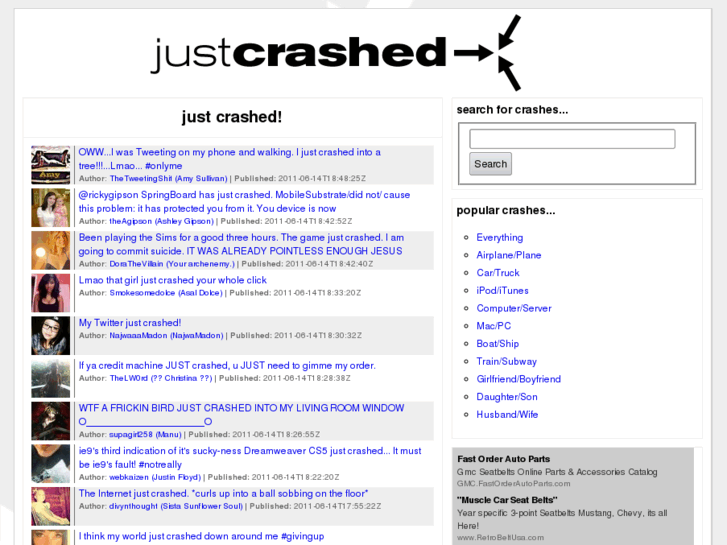 www.justcrashed.net