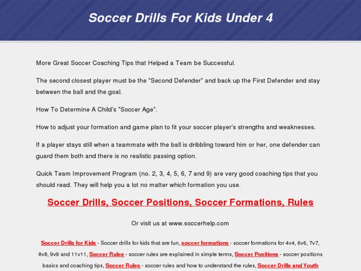 www.soccerdrillsforkidsunder4.com