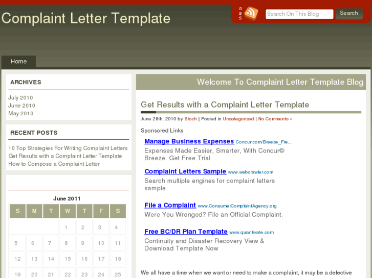 www.complaintlettertemplate.com