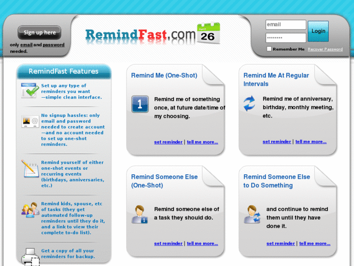 www.remindfast.com