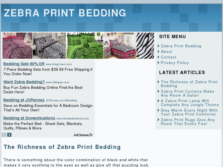 www.myzebraprintbedding.com