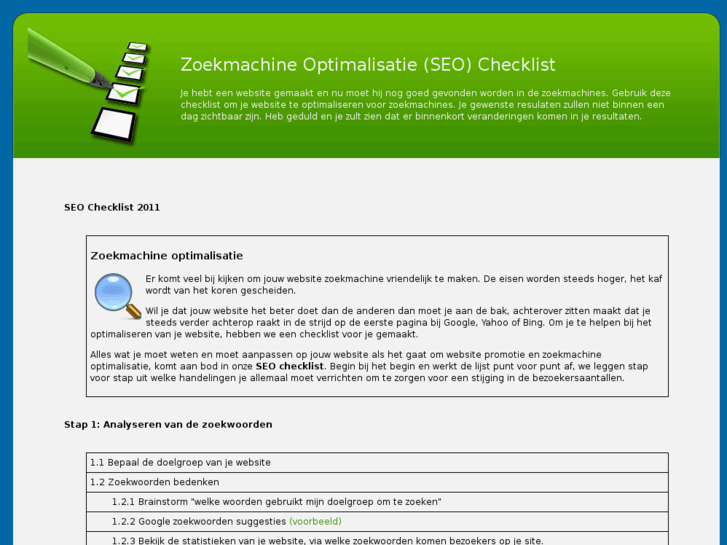 www.seochecklist.info