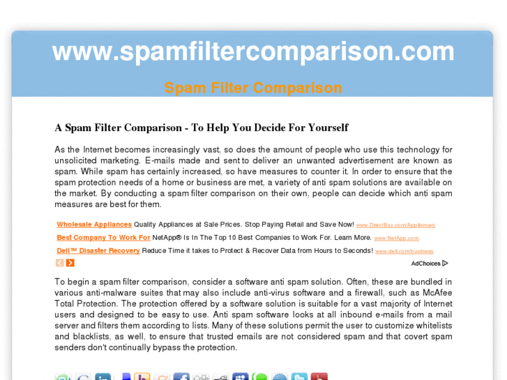 www.spamfiltercomparison.com