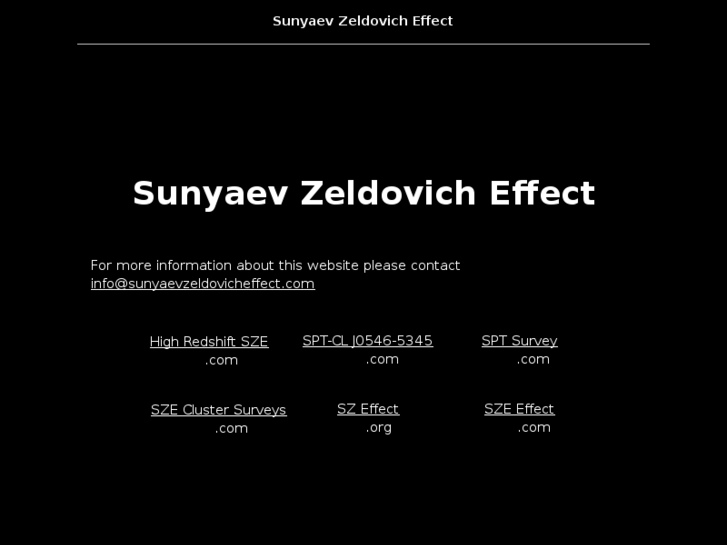 www.sunyaevzeldovicheffect.net