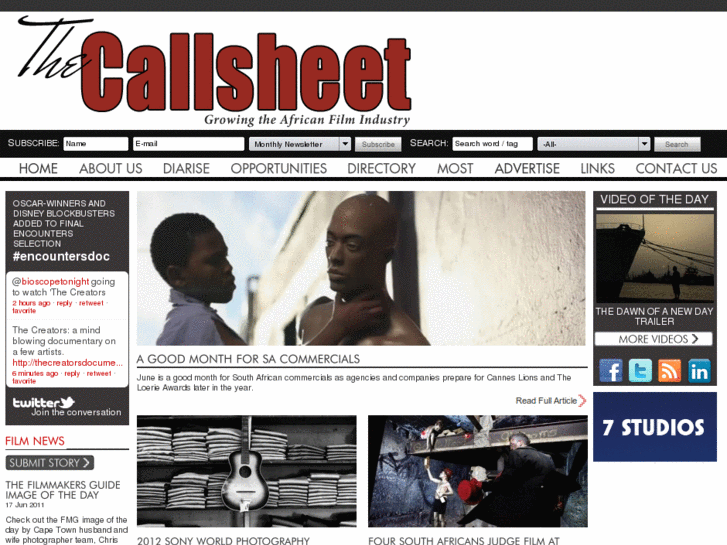 www.thecallsheet.co.za