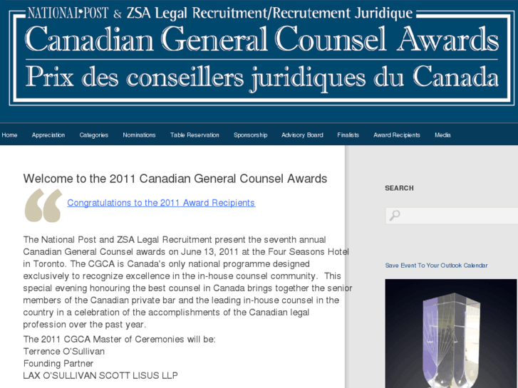 www.canadiancorporatecounselawards.com