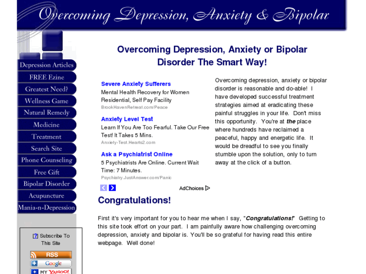 www.overcoming-depression.com
