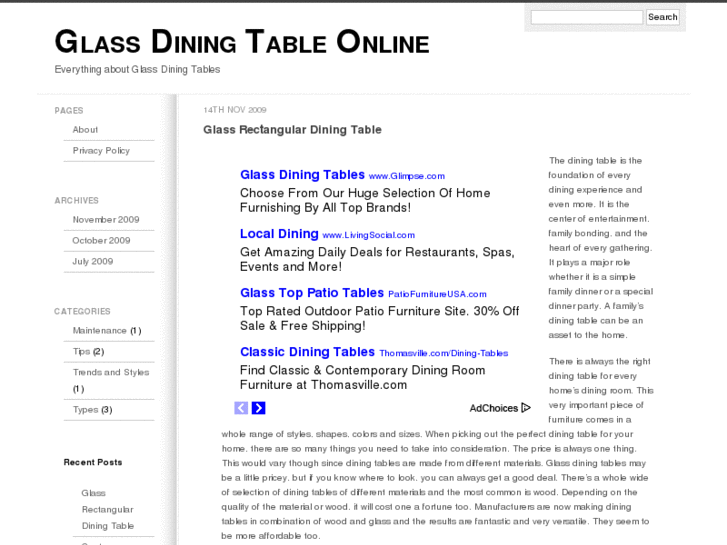 www.glassdiningtableonline.com