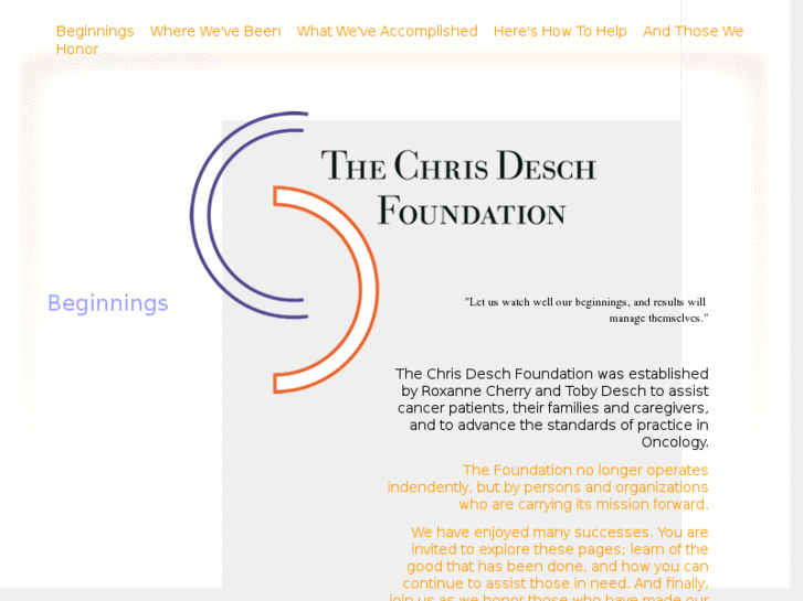 www.thechrisdeschfoundation.org