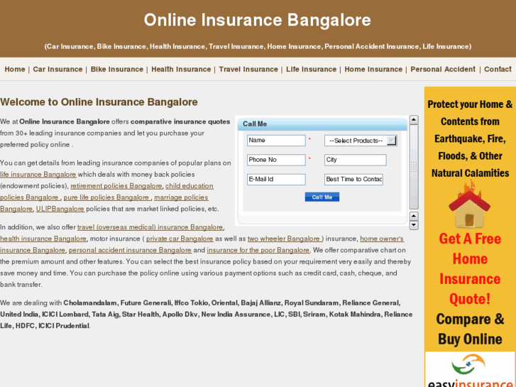 www.onlineinsurancebangalore.com