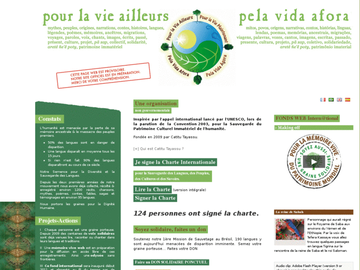 www.pourlavieailleurs.org