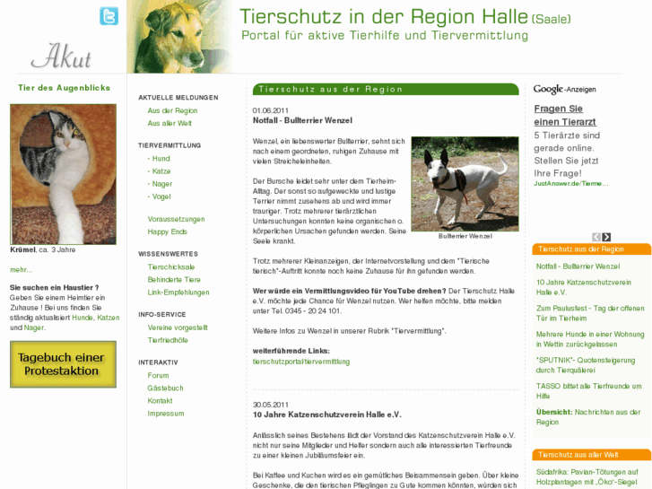 www.tierschutzportal.de