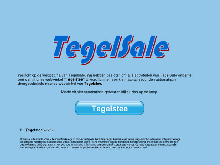 www.tegelsale.com
