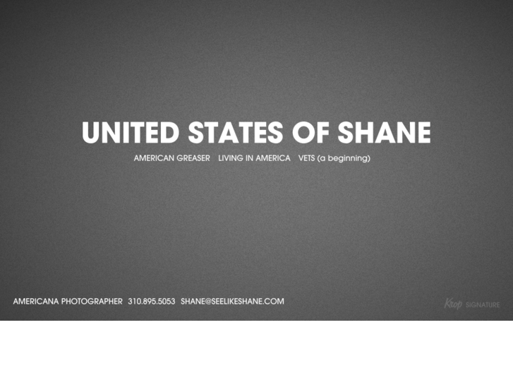 www.unitedstatesofshane.com